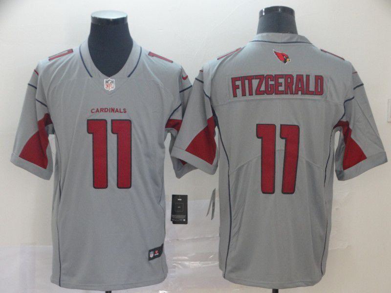 Men Arizona Cardinals #11 Fitzgerald Grey Nike Vapor Untouchable Limited Player NFL Jerseys